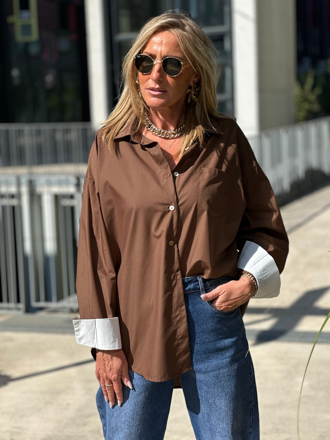 Chemise Choco rever blanc JY5046