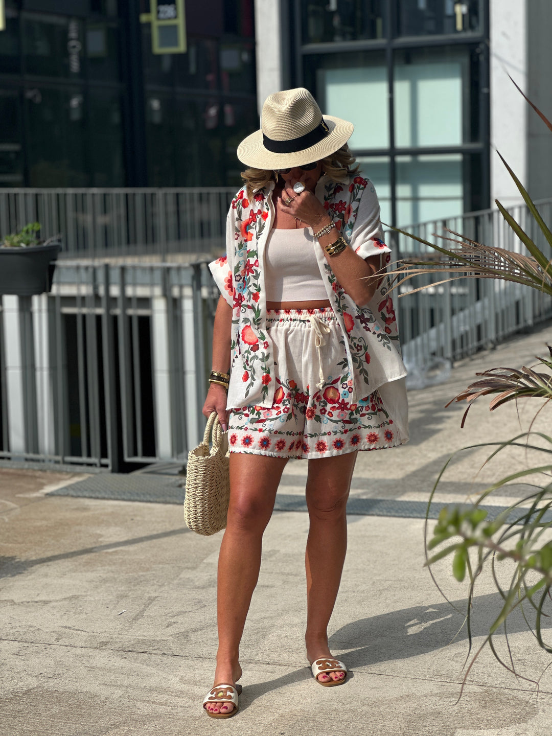 Short imprimée fleuri k33057/32