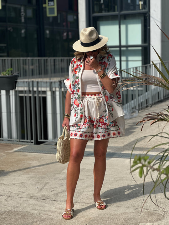 Short imprimée fleuri k33057/32