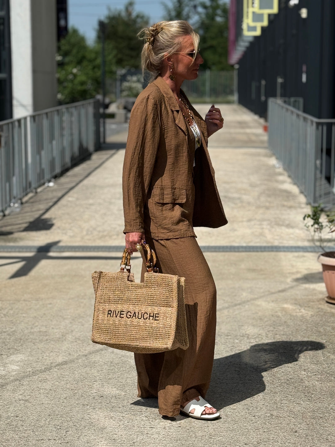 Ensemble blazer + pantalon CAMEL