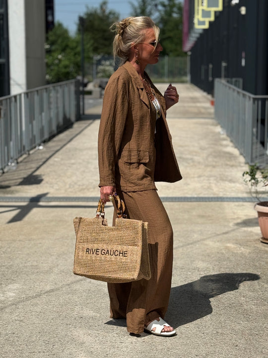 Ensemble blazer + pantalon CAMEL