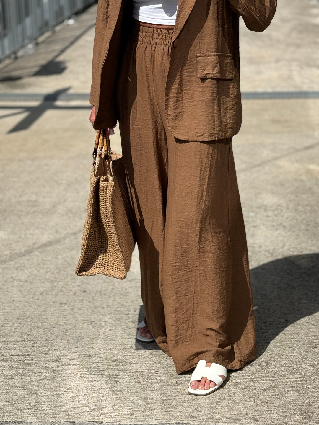 Ensemble blazer + pantalon CAMEL