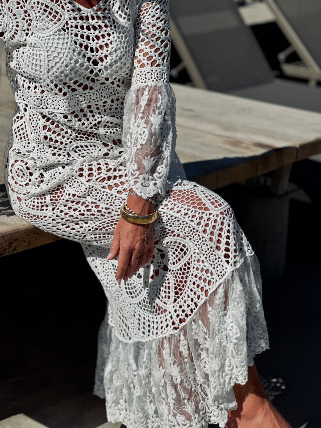 Robe blanche crochets - 1771
