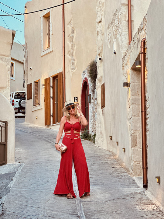 Ensemble top + pantalon Terracota