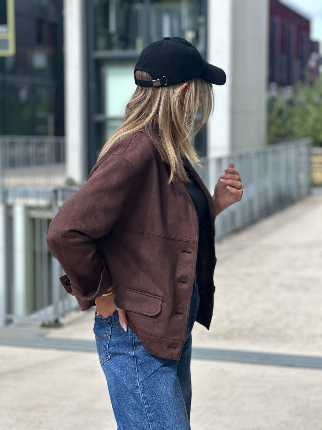 Veste effet daim Choco 24741