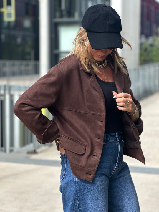 Veste effet daim Choco 24741