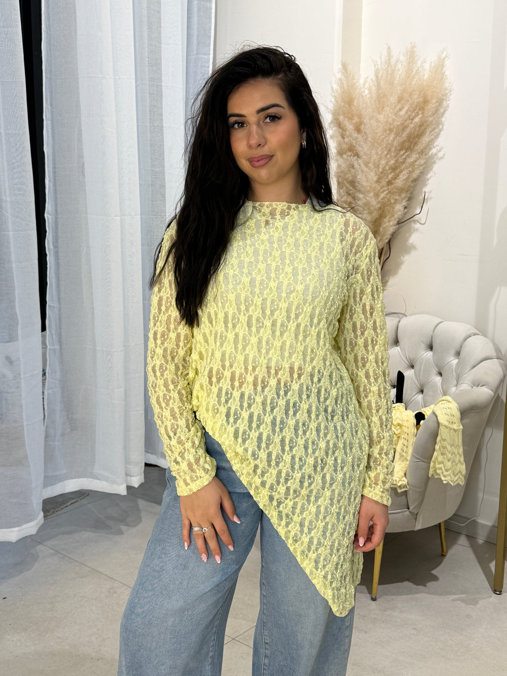 Top dentelle asymétrique 5391