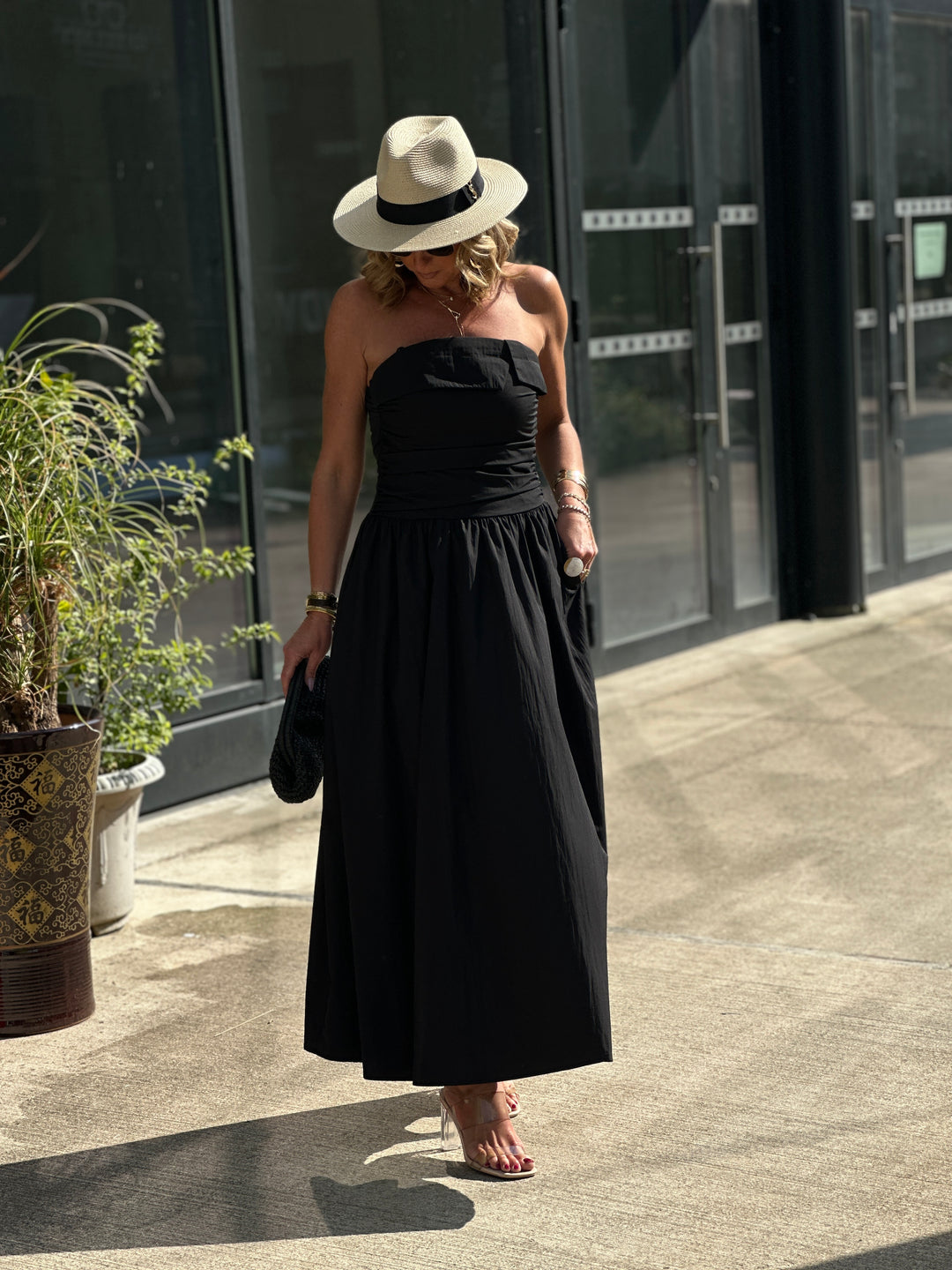 Robe longue bandeau 822 Noir
