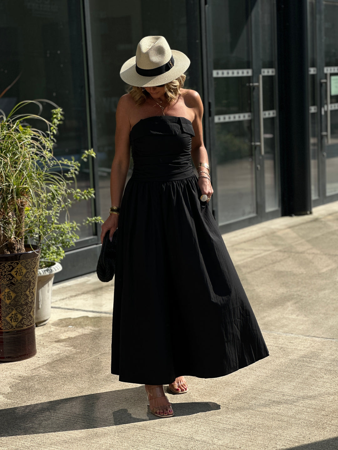 Robe longue bandeau 822 Noir