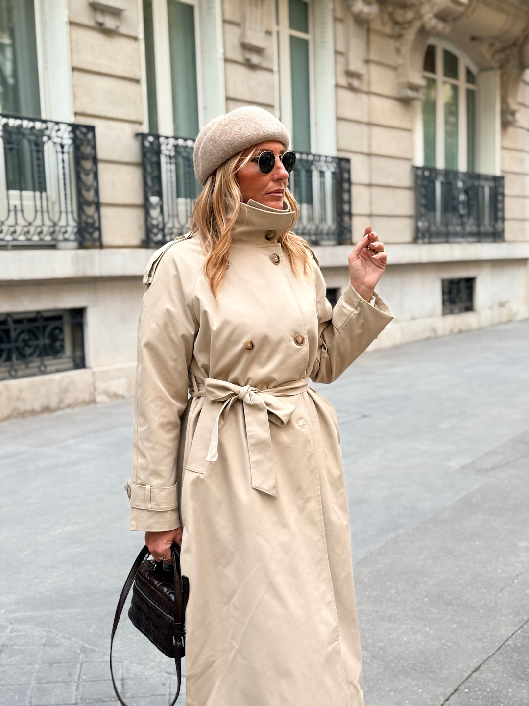 Trench cape beige H2016