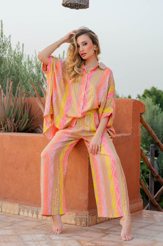 Chemise colorée motifs JUCE