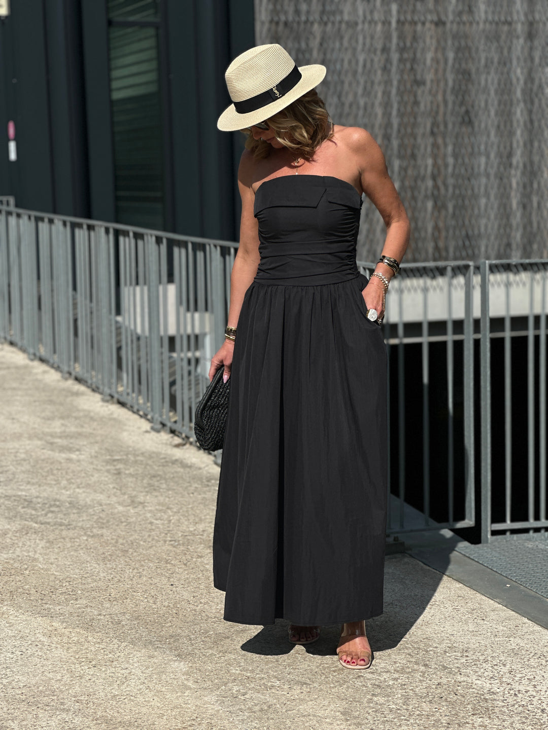 Robe longue bandeau 822 Noir