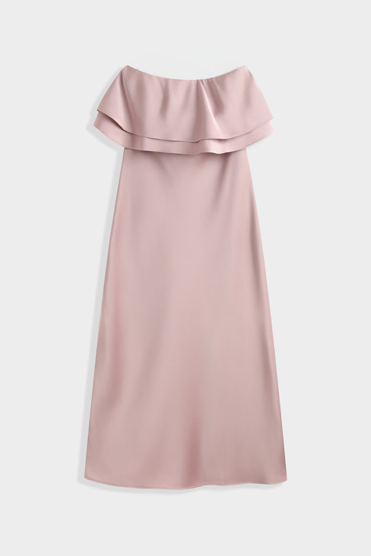 Robe bustier satin Rose 232
