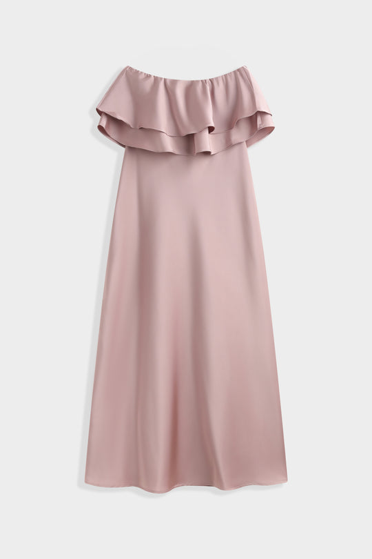 Robe bustier satin Rose 232