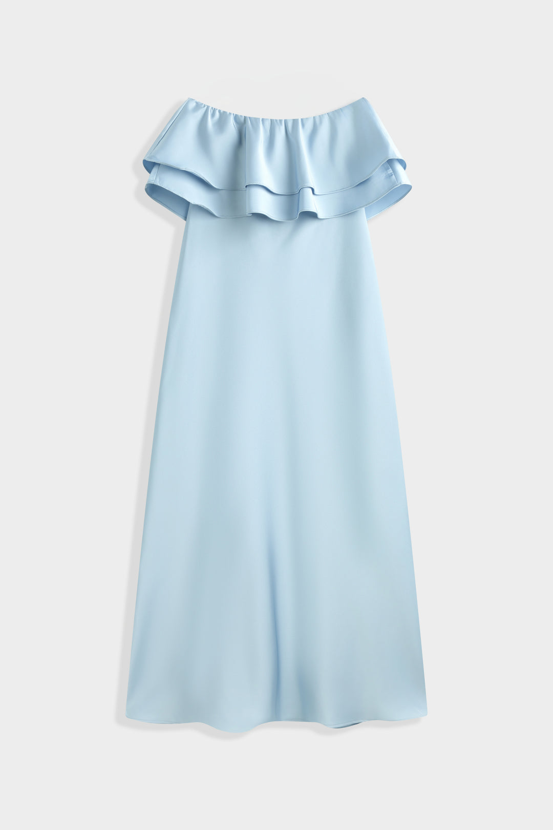 Robe bustier satin Bleu 232