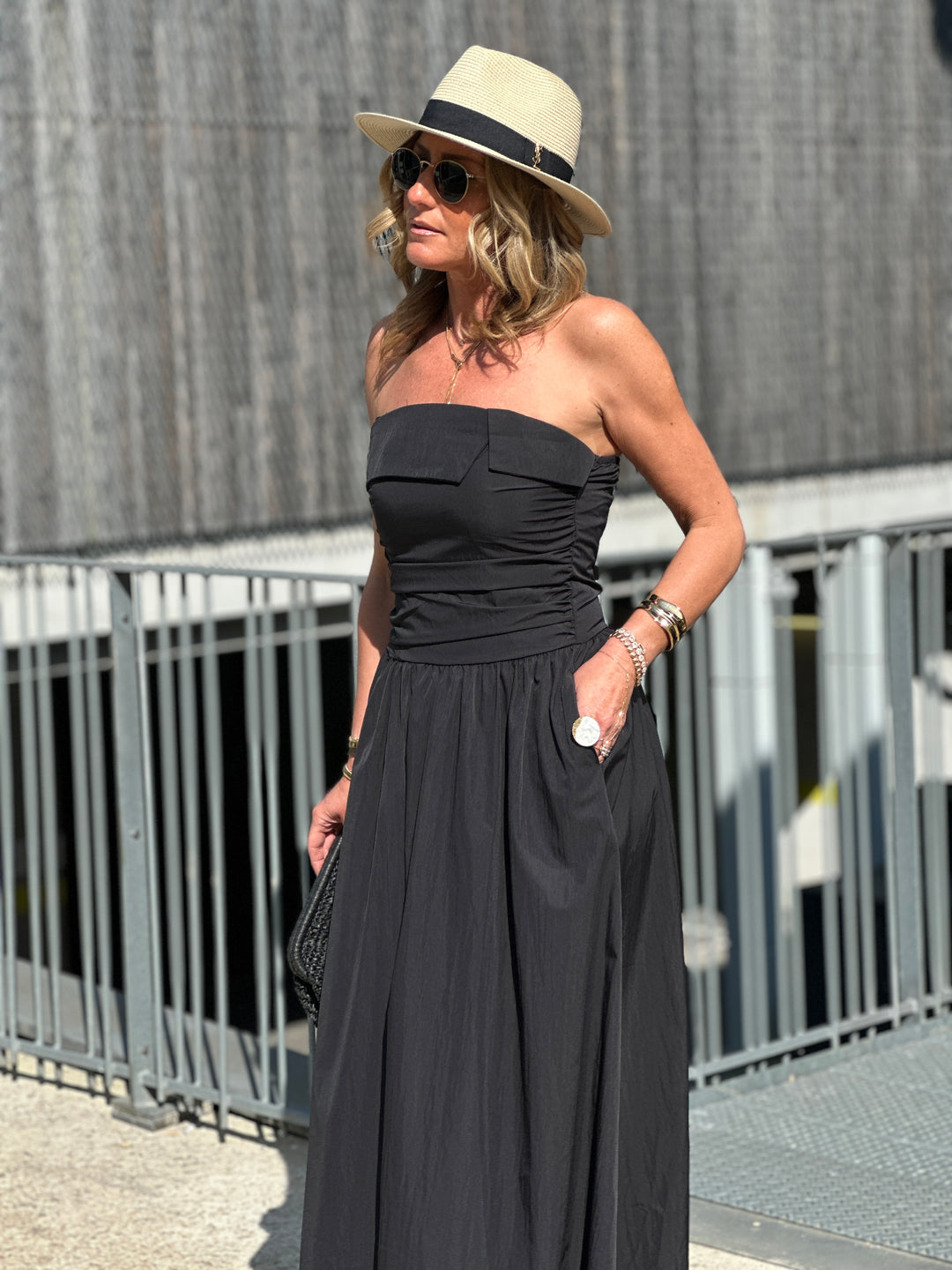 Robe longue bandeau 822 Noir