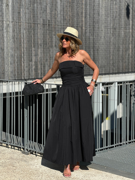 Robe longue bandeau 822 Noir