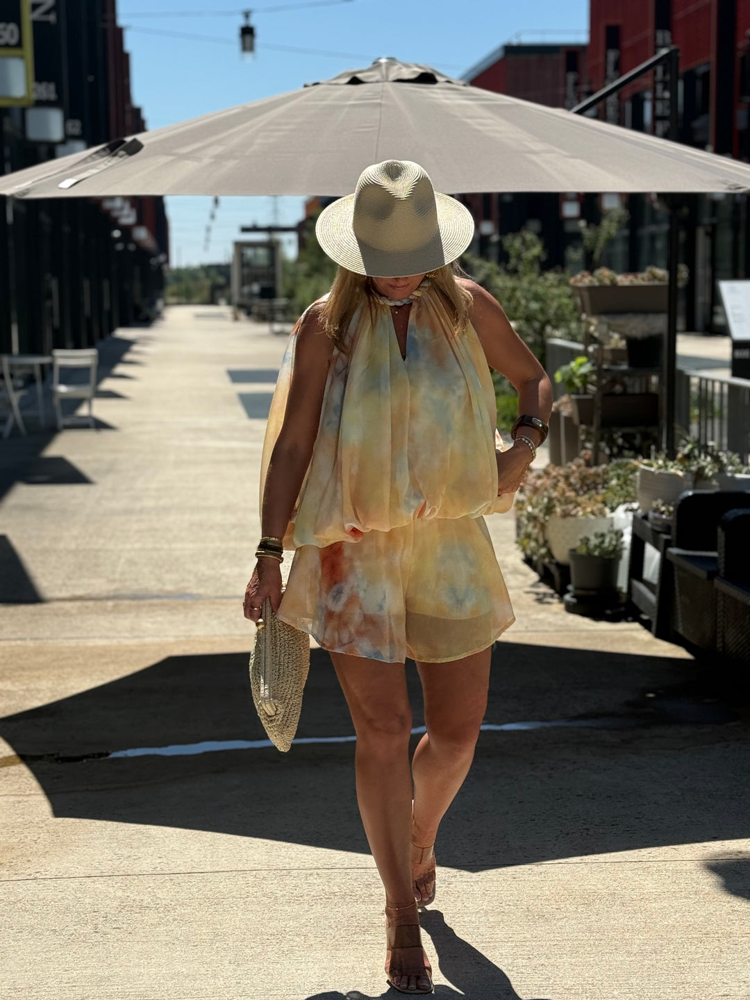 Ensemble effet aquarelle JAUNE 3056