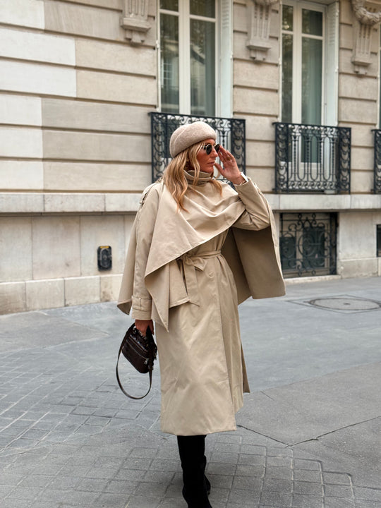 Trench cape beige H2016