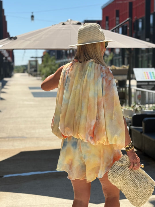 Ensemble effet aquarelle JAUNE 3056