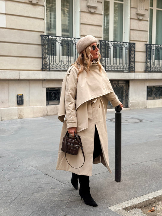 Trench cape beige H2016