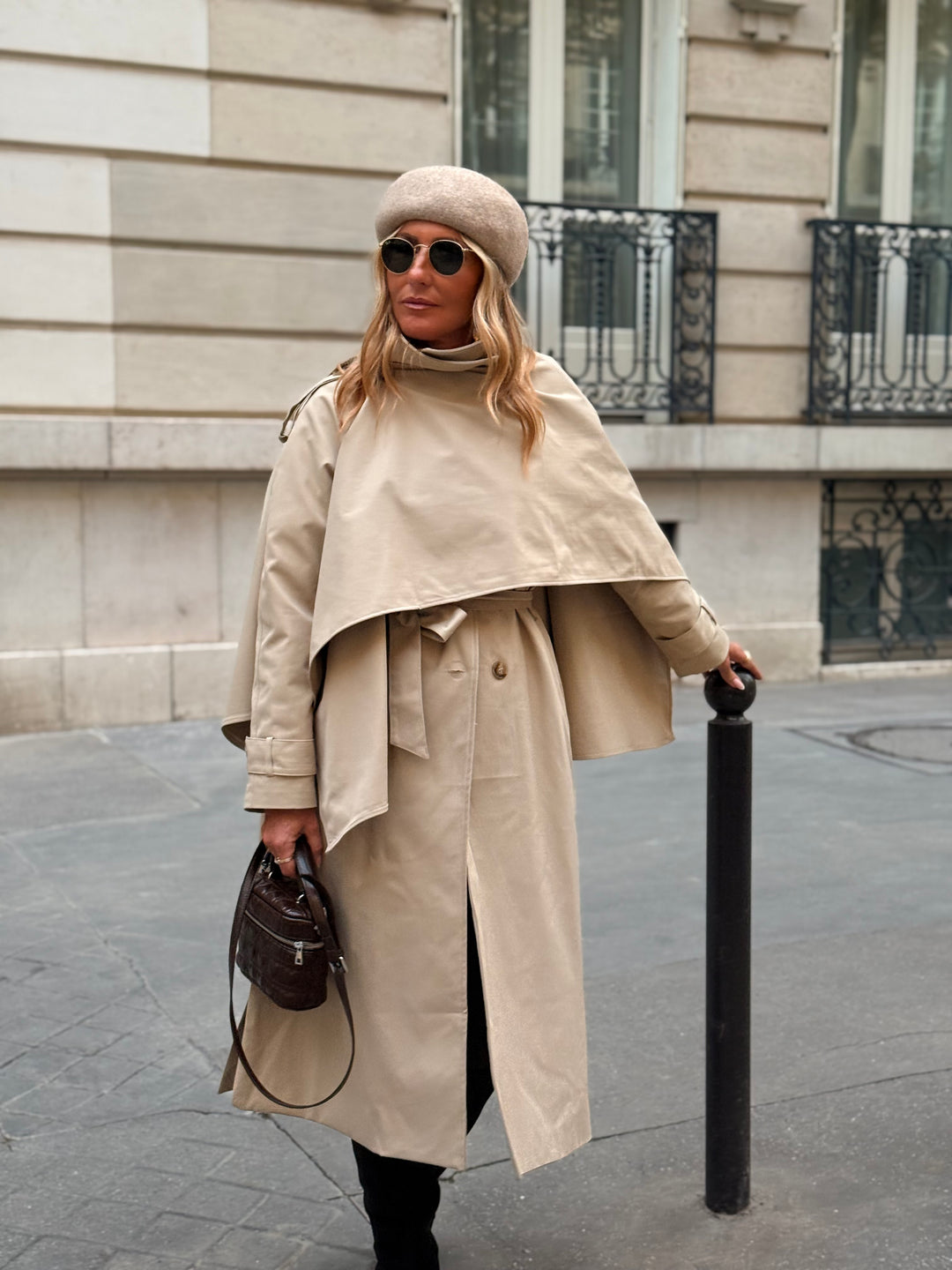 Trench cape beige H2016