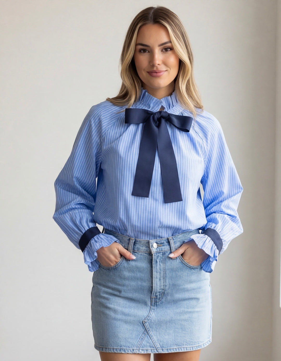 Chemise rayure nouée 5169