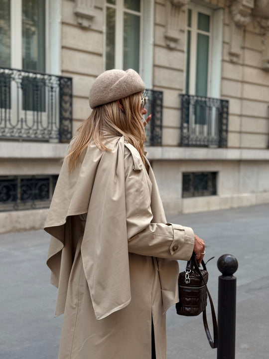 Trench cape beige H2016