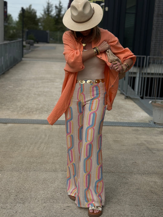 Pantalon voile imprimée Victoria