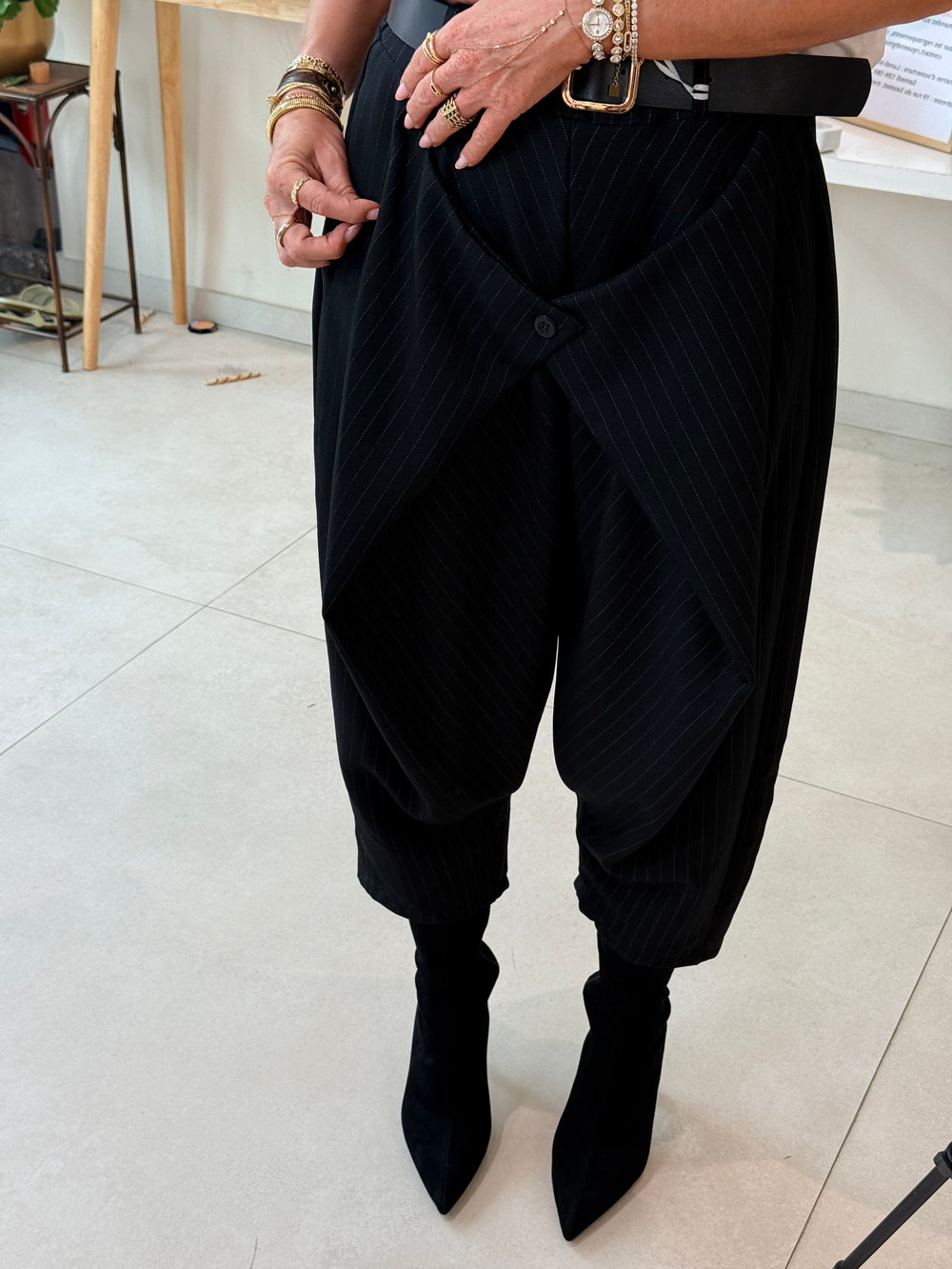 Pantalon pince carotte Noir