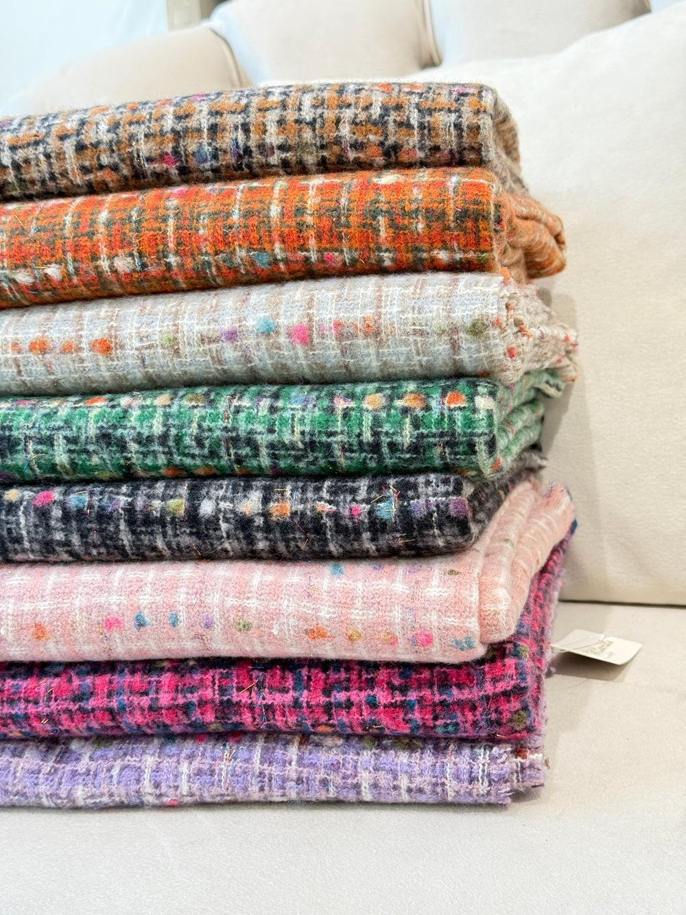 Écharpe laine tweed shasha
