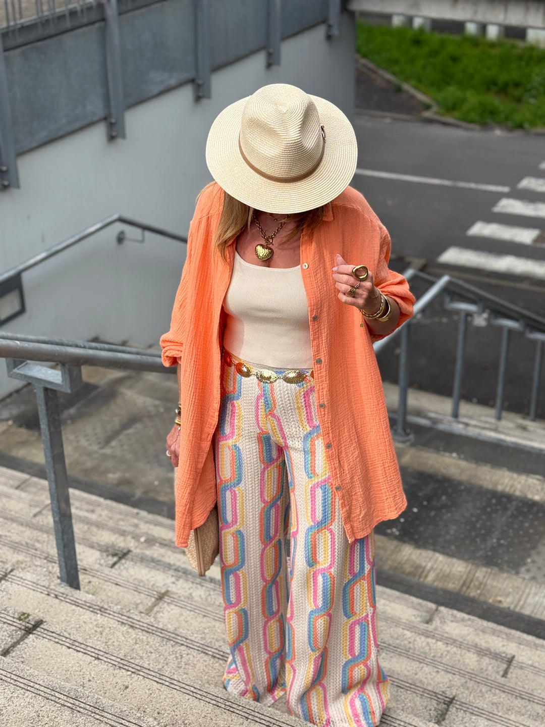 Pantalon voile imprimée Victoria