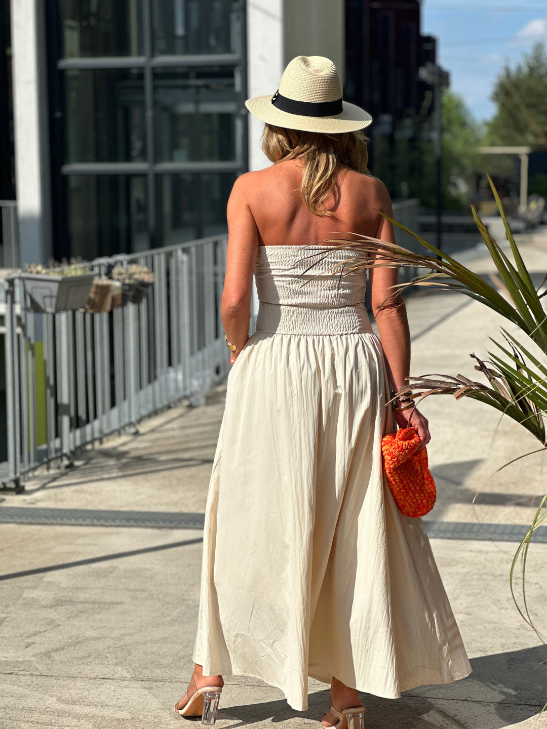 Robe longue bandeau 822 Beige