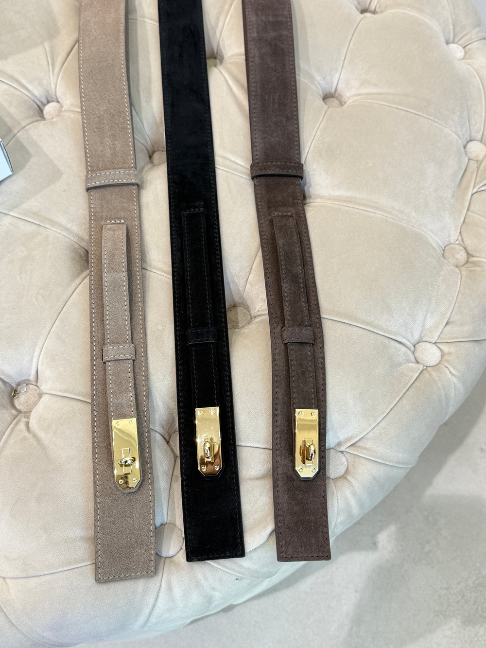 Ceinture cuir daim épaisse