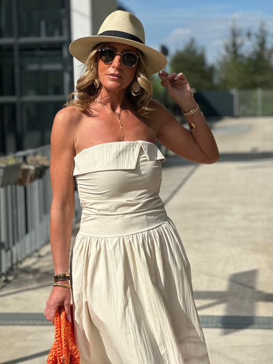 Robe longue bandeau 822 Beige
