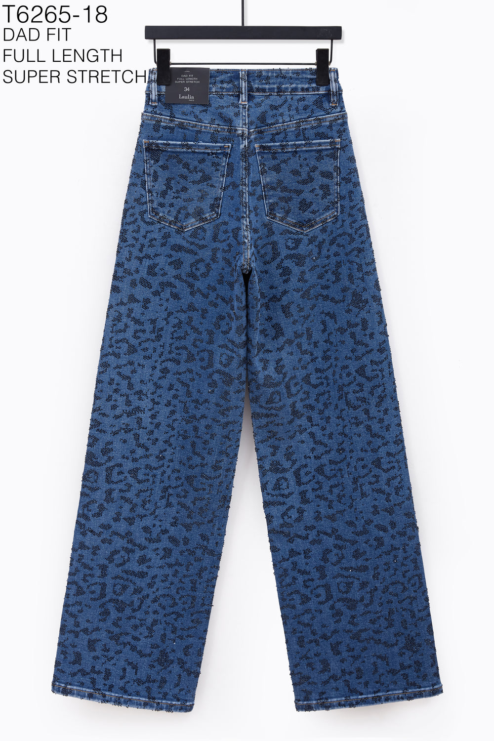Jean Bleu strass léopard T6265-18-40