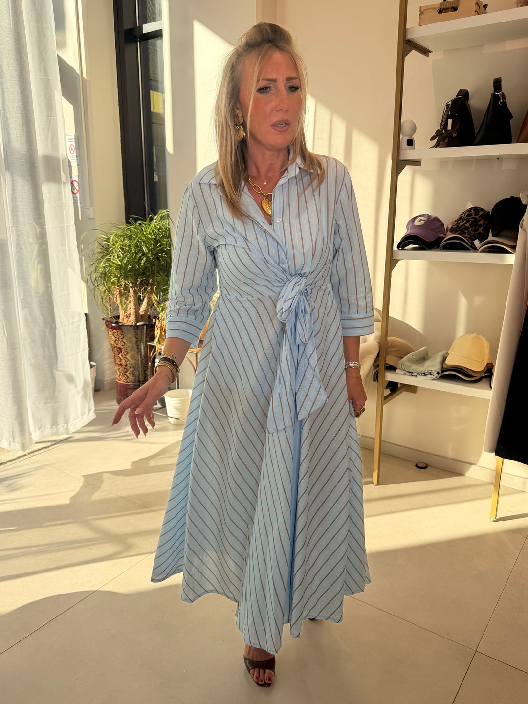 Robe longue rayure 4885