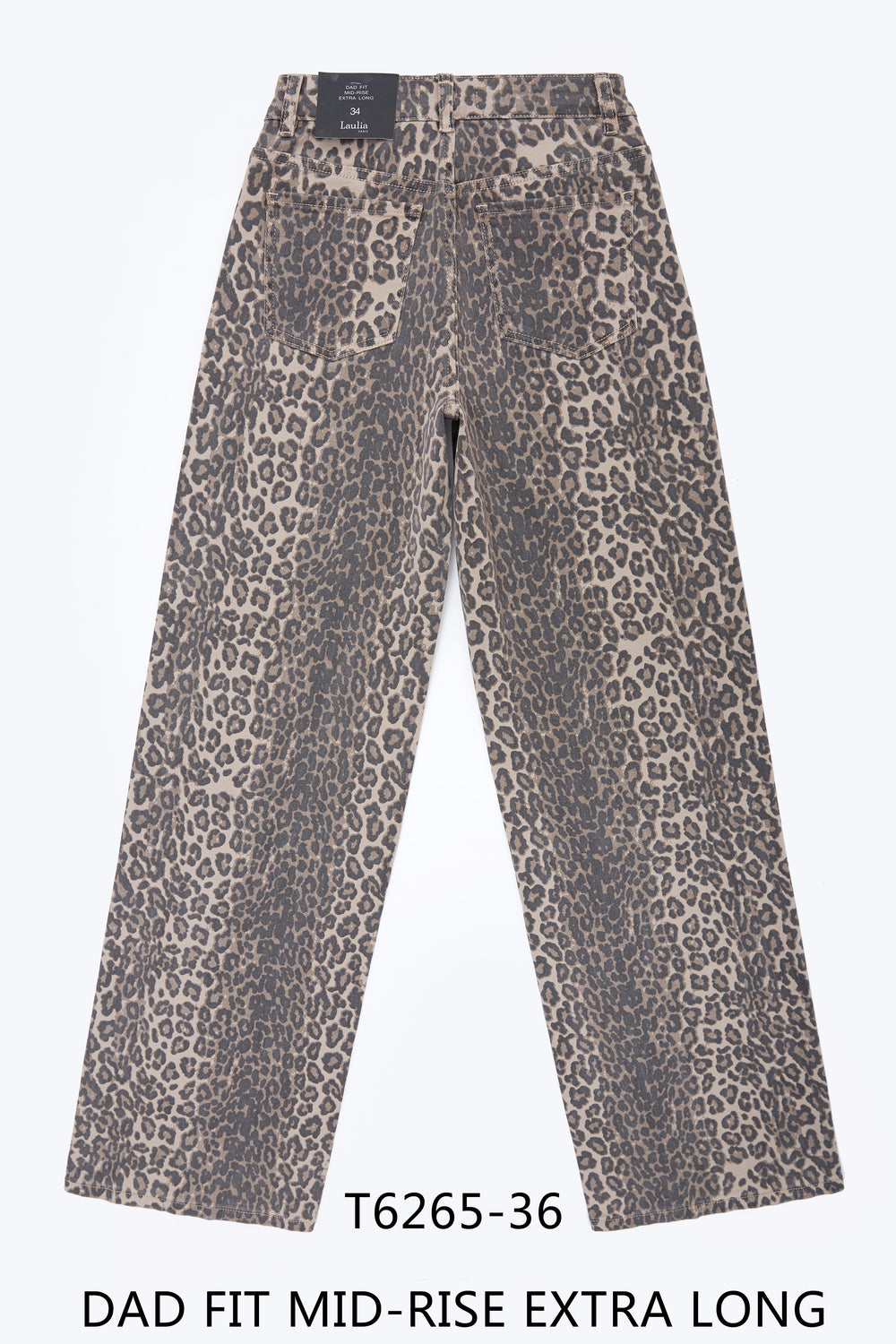 Jean palazzo leopard extra long T6265-36-60