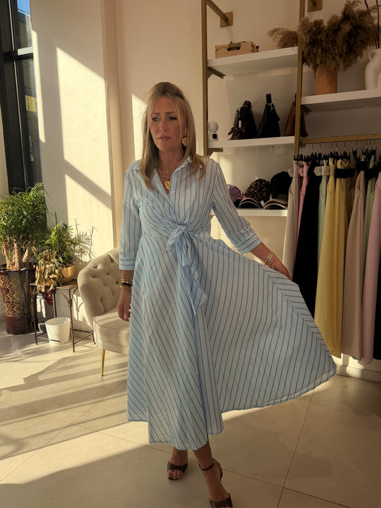 Robe longue rayure 4885