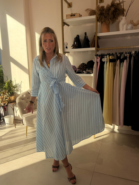 Robe longue rayure 4885