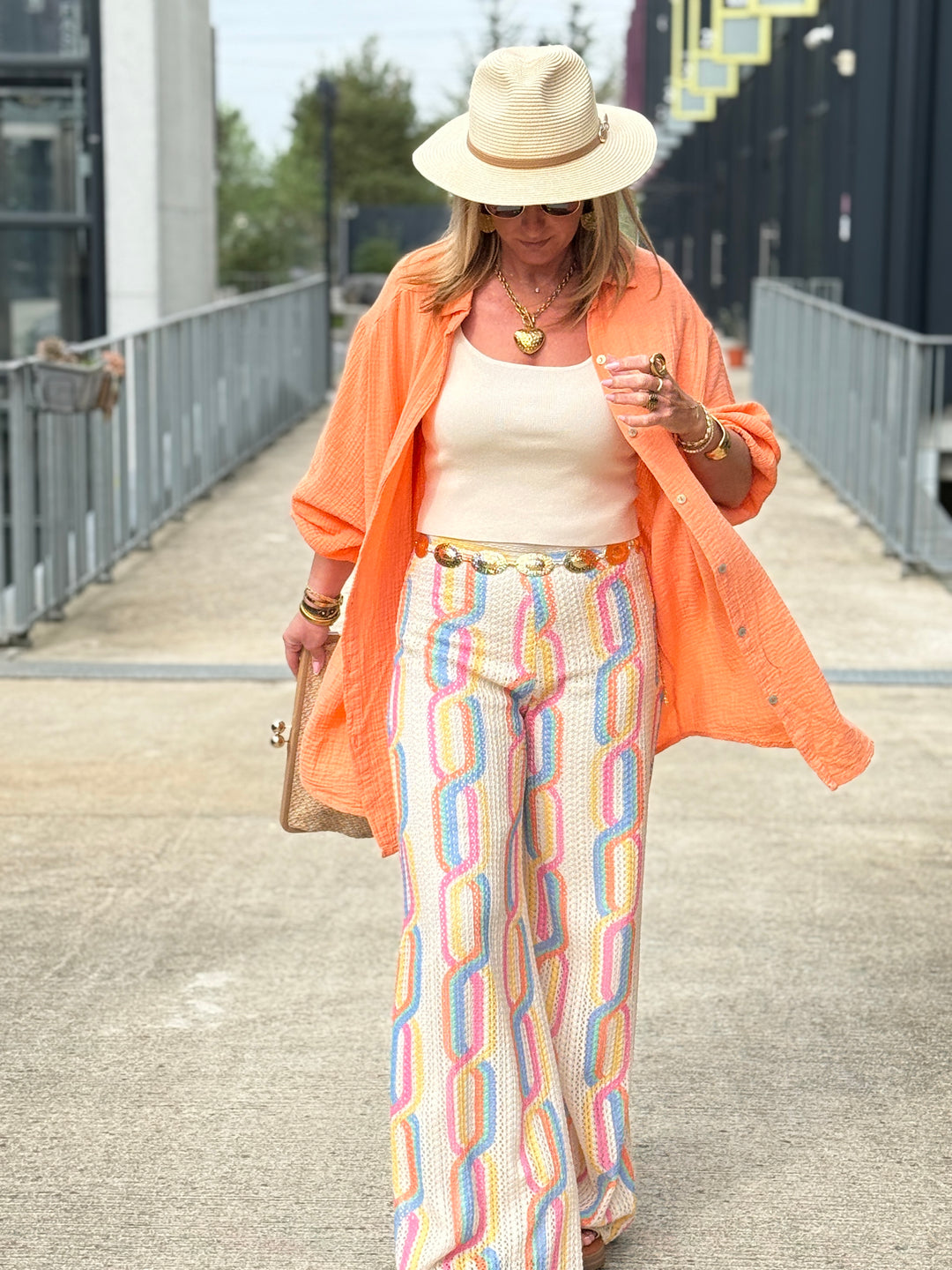 Pantalon voile imprimée Victoria