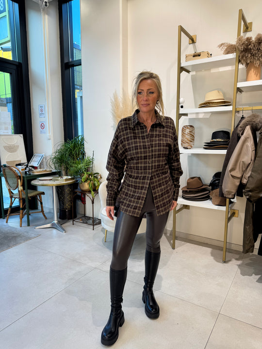 Chemise carreaux cintré à la taille 11530