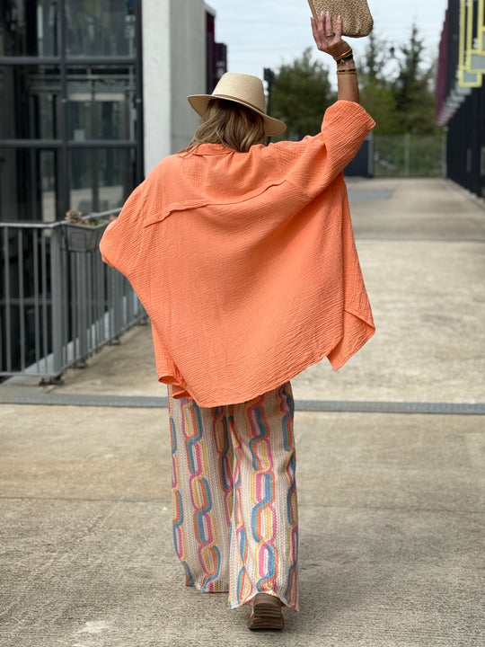 Pantalon voile imprimée Victoria
