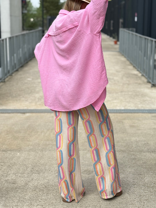 Pantalon voile imprimée Victoria