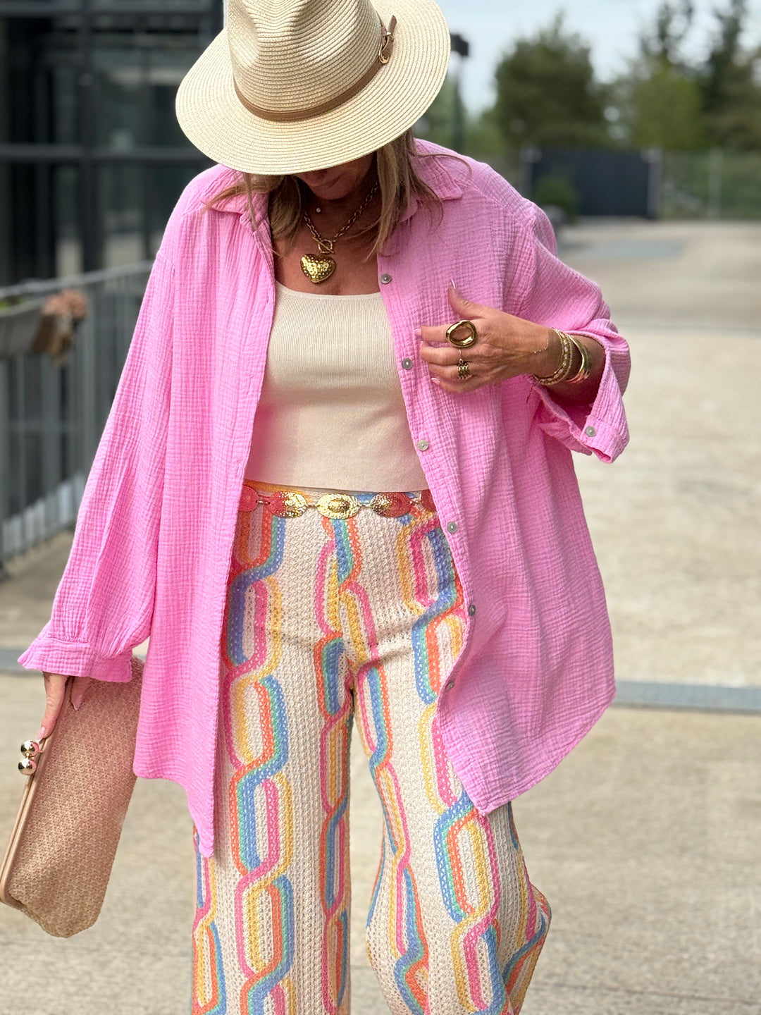 Pantalon voile imprimée Victoria