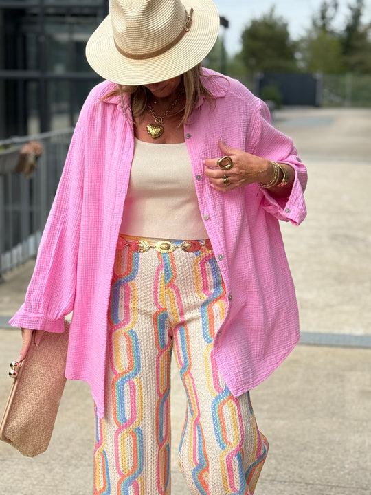 Pantalon voile imprimée Victoria