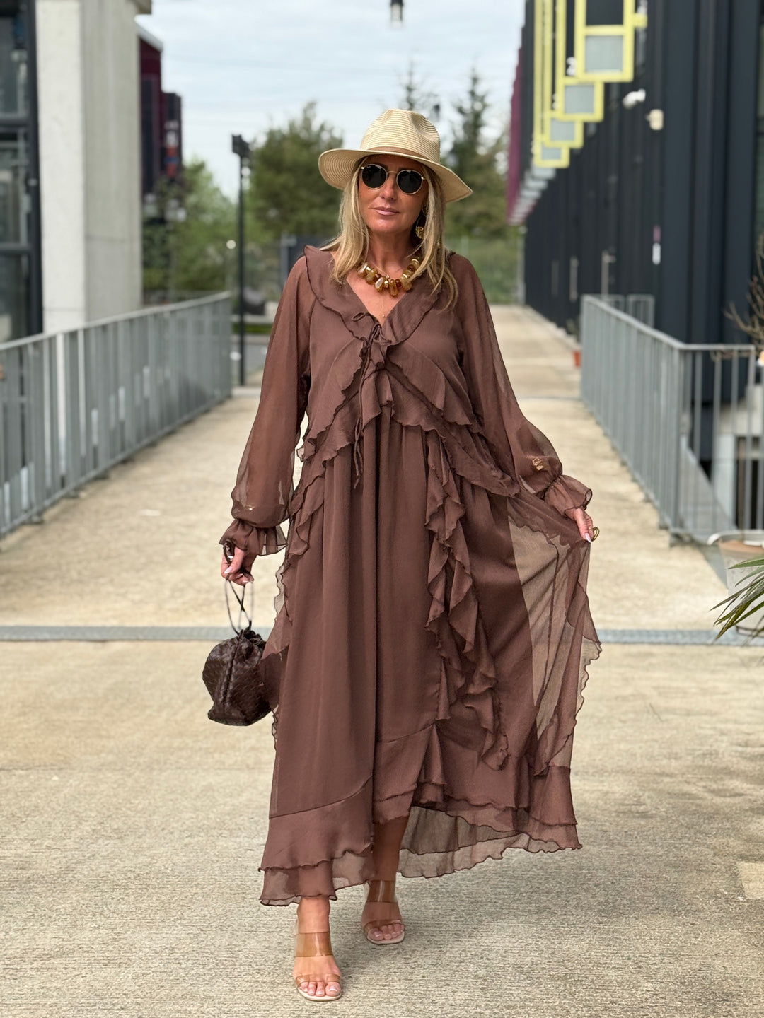 Robe volant KJ-06 Choco