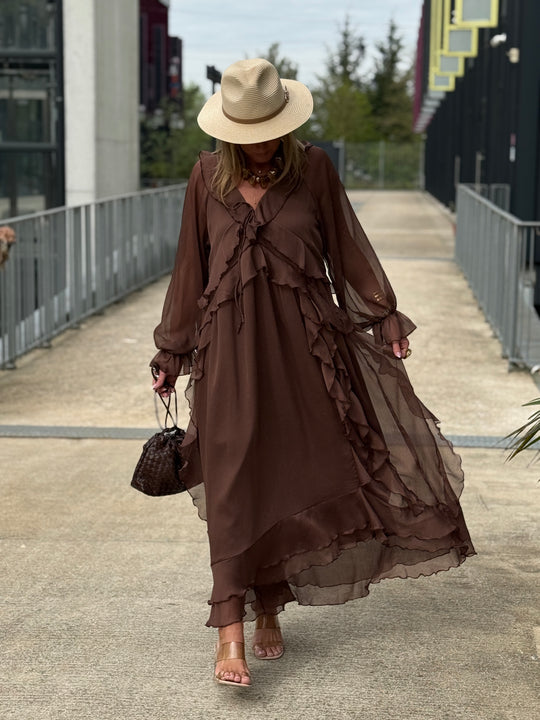 Robe volant KJ-06 Choco