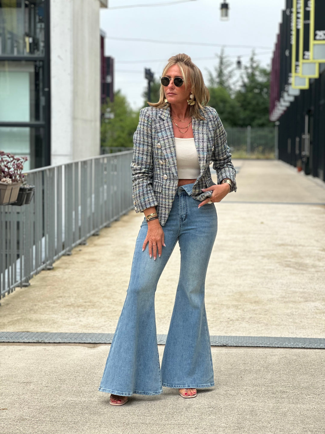 Jean bleu patte d’éléphant / Ti