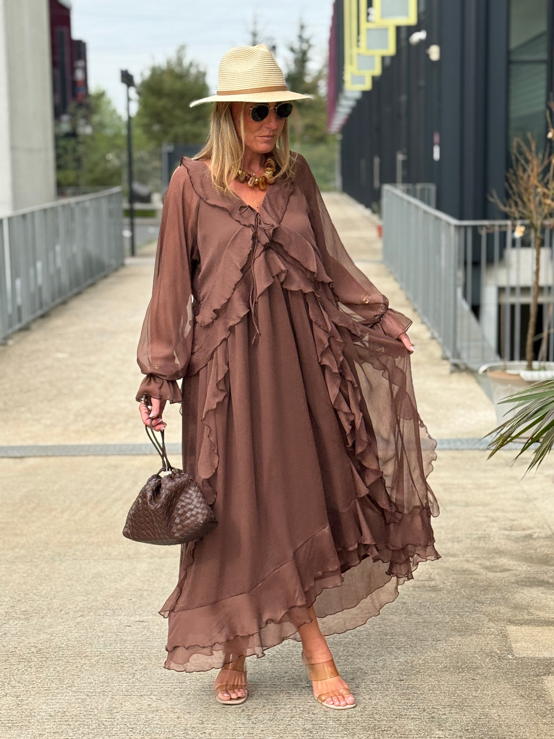Robe volant KJ-06 Choco